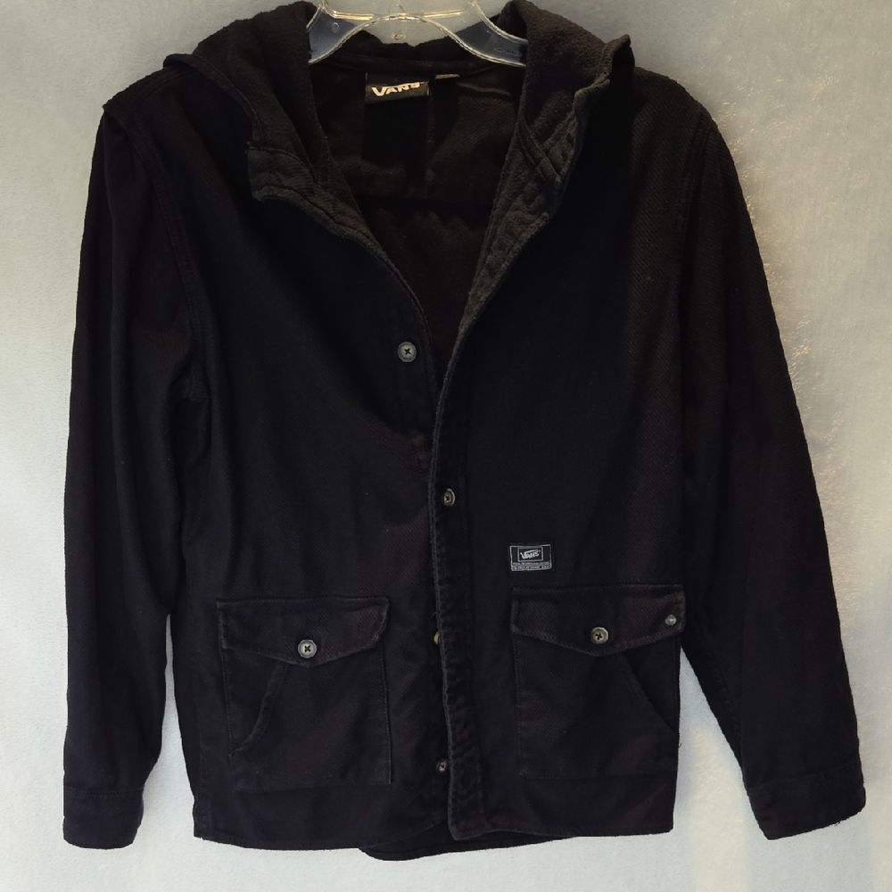 VANS Black Button Down Hoodie